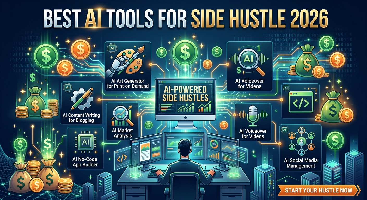 Best AI Tools to Start a Side Hustle in 2026 thumbnail